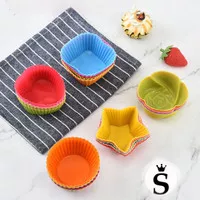 5 Pcs / Cetakan Kue Bento Cupcake Muffin Bahan Silikon