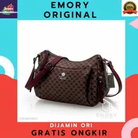 tas selempang wanita emory sling bag cewek kantor motif angelica 5005