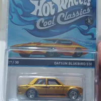 Hot Wheels Datsun Bluebird 510 Gold, Card Kuning + Protector