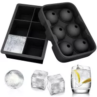 Cetakan Es Kue Jelly Coklat isi 6 bentuk bola dan kotak free funnel