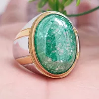 Cincin Batu Akik Aquamarine Pecah Seribu Good Qualty