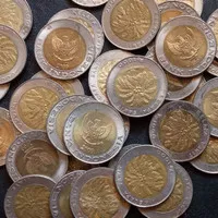 Koleksi Koin Bimetal Kelapa Sawit 1000 Rupiah tahun campur