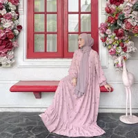 DYN Clothingline Hana Dress Polka | Dress Muslim Wanita Raya Series