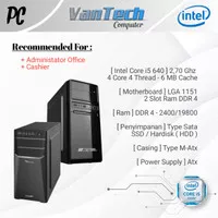 CPU Komputer PC Rakitan Core i5 6400 Admin dan Office