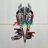 Stiker Striping Motor Honda Beat 2008 Hitam