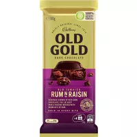 Cadbury Old Gold Dark Chocolate Old Jamaica Rum 'n' Raisin 180g - Aus