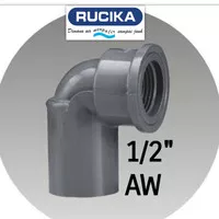 Keni Drat Dalam/ KDD/ Faucet Elbow PVC 1/2" AW RUCIKA
