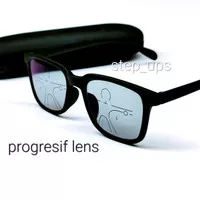 kacamata progresif photocromic 2in1 baca-jalan lensa berubah warna new