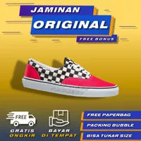 Vans Era Two Tone Checkerboard Rogue Red Original Sepatu Vans Original