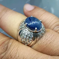 Cincin Pria Royal Blue Sapphire / Blue Safir Top Quality