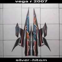 STRIPING / STICKER YAMAHA VEGA R 2007 WARNA SILVER HITAM