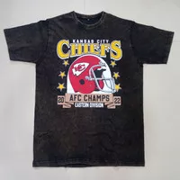 Kansas City Chiefs NFL Vintage Wash Tee/Kaos NFL Kansas Chiefs Unisex