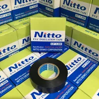 Isolasi Listrik Hitam merk Nitto Asli PVC Tape Original PVC Insulation