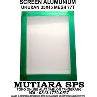 Cetakan sablon / Screen sablon aluminium (35cm X 45cm) 77T Rell