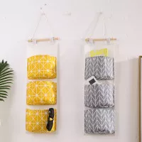 Tseloop-C733 Pouch Gantung 3 Sekat Multifungsi Bahan Kain Kanvas Motif