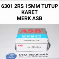 Bearing 6301 2RS 15MM ( Tutup Karet ) ASB