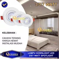 Lampu Plafon /Lampu Downlight 3/5/7 Watt Spotlight 3W/5W/7W Warm/White