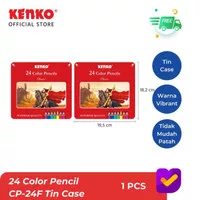 Pensil Warna Kenko 24 Warna Kaleng / Tin Case