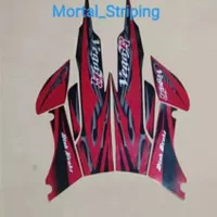 STRIPING / STICKER YAMAHA VEGA R NEW 2008 2009 WARNA HITAM MERAH