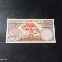 100 rupiah uang kertas kuno tahun 1959