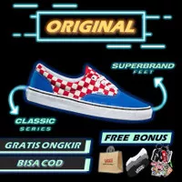 Vans Era Two Tone Checkerboard Imperial Blue Original Sepatu Vans Ori