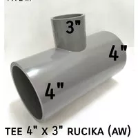 Reducer Tee 4 x 3 inch Reducer Tee verlop vlok pvc 4 x 3 AW RUCIKA