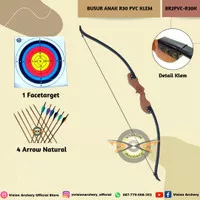 BUSUR PANAH ANAK RISER KAYU 30cm PVC- RECURVE WOOD BOW-PANAHAN ARCHERY