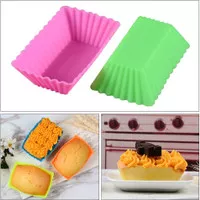 Cetakan Kue Muffin Cupcake Silicone Kotak Pastry Dessert Bento Cups