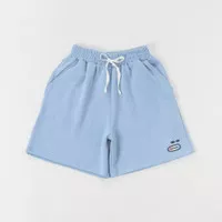 OBO Face Women Fleece Sweat Shorts -SKY BLUE