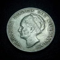 koin perak kuno belanda 1 gulden silver