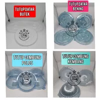 TUTUP DATAR BENING GELAS PLASTIK 10OZ 12OZ 14OZ 16OZ Butek Oval