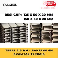 BESI CNP - Kanal C - 125 / 150 X 50 X 20 X 6meter SNI FULL - Tebal 2mm