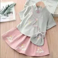 Baju Rok Hanbok Cewek Baju Imlek Anak Wanita Baju Korea Imlek Cewek