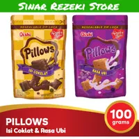 pillows oishi 110gr / Pillows Coklat / Pillows Rasa Ubi