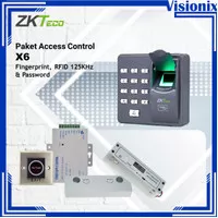 Paket Access Door Fingerprint X6 Access Control Pintu Kaca Frameless