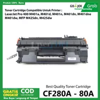 Toner printer HP LaserJet Pro 400 M401dn, MFP M425dn, Toner CF280A-80A