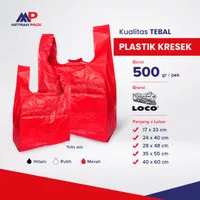 Kantong Plastik Kresek MERAH HD Tebal Loco uk. 17 / 24 / 28 / 35 / 40