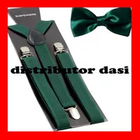 suspender bretel capit 3 set dasi kupu kupu hijau tua distributor dasi