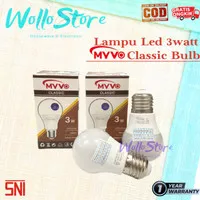 Lampu Led 3watt Myvo Classic Bulb Cahaya Putih Bergaransi
