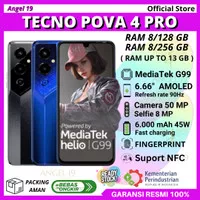 TECNO POVA 4 PRO 8/256 GB GARANSI RESMI, TECNO POVA 4 PRO NFC 8/128 GB