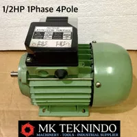 Dinamo 1/2 HP 1 Phase 4 Pole Elektromotor Mesin Electro Motor 0,5 PK