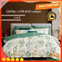 Sprei 160x200 T40 Katun Catra Motif Daun Bisa Request Ukuran