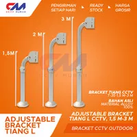 Adjustable Bracket Tiang L CCTV, Panjang 1,5 Meter - 3 Meter