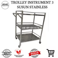 Troli Instrument 3 Susun Stainless Steel costume