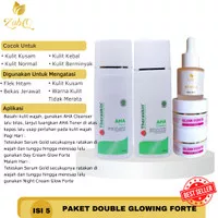 theraskin paket double glowing forte isi 5 + tas (tanpa pengelupasan)