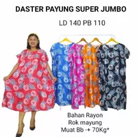 Daster Payung Katun Rayon Super Jumbo Lesty Ld 140