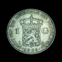 koin perak belanda wilhelmina 1 gulden kuno