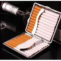 Tempat Kotak Bungkus Rokok Elegan Leather Cigarette Case 12 Batang