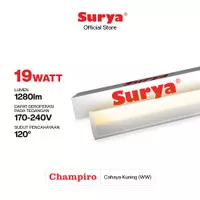 Surya Lampu LED Champiro T5 19 Watt WW Cahaya Kuning - Lampu Neon