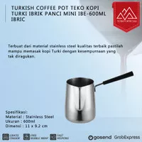 Turkish Coffee Pot Teko Kopi Turki Ibrik Panci Mini IBE-600ml Ibric